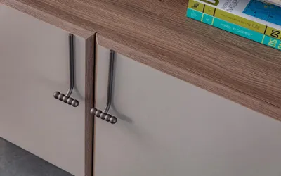Produktbild von Essgruppe Essecke Esstisch Stühle Holz Grau Esszimmer 9tlg Anrichte