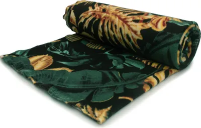 Immagine prodotto di Tessuto in pile DTY stampato (250 g), Monstera, verde, 50 x 160 cm