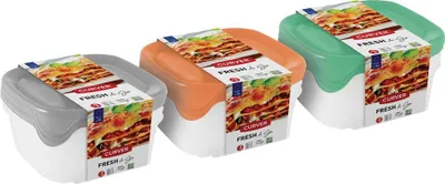 Zdjęcie produktu dla Zestaw Curver 3 szt. kwadratowych pojemników 3 x 0,8l