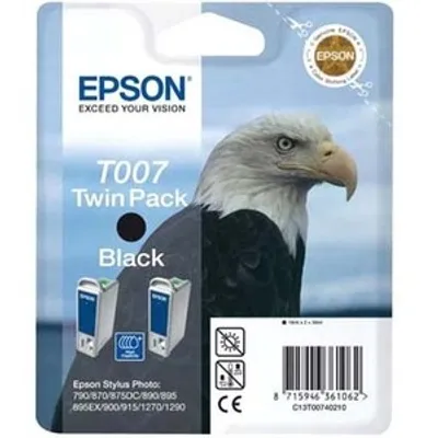 Produktbild von Epson T007 Black Ink Cartridge (Twin Pack) - Retail Pack (untagged)