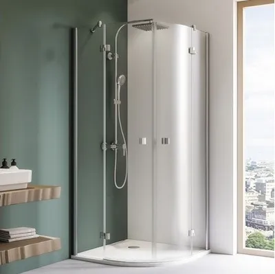 Produktbild von Runddusche Breuer Espira R550 90x90 cm Klarglas Profilfarbe chrom