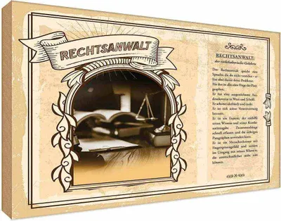 Produktbild von vianmo Holzschild 20x30 cm Rechtsanwalt Beruf Arbeit
