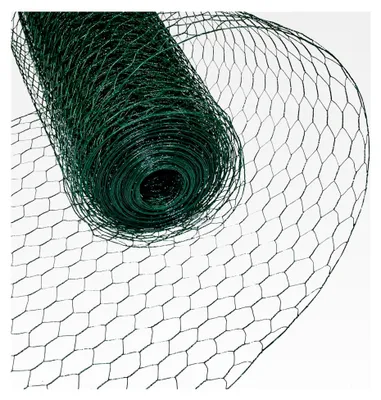 Produktbild von Sechseckgeflecht Gartenzaun Drahtzaun 25 mm Maschenweite Gitterzaun Kaninchendraht verzinkt und grün beschichtet (0,75 x 25 m)