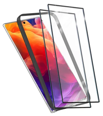 Immagine prodotto di NALIA Set 2x vetro protettivo & 1x applicatore per Samsung Galaxy S24 Ultra vetro, protezione dello schermo trasparente & stencil, pellicola di vetro 9H