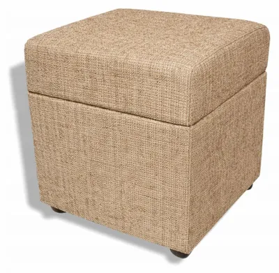 Zdjęcie produktu dla Pufa kwadratowa z pojemnikiem salon sypialnia 38x38x42 miodowa OTTO BM