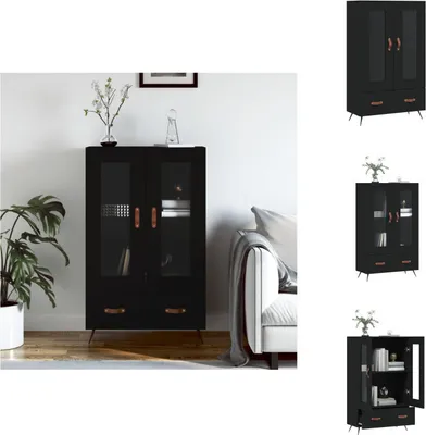 Obrázek produktu pro vidaXL Highboard black 69,5x31x115 cm materiál na bázi dřeva - Příborníky
