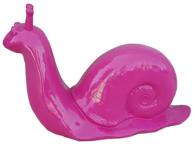 Zdjęcie produktu dla Dekoracyjna figurka ślimaka rzeźba 50 cm figurki rzeźby rzeźby różowy (A737)