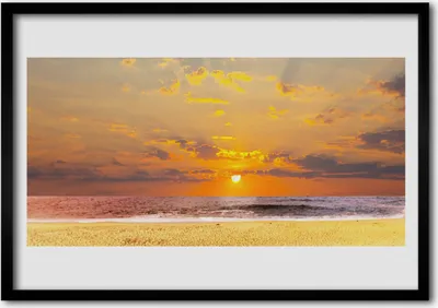 Produktbild von Bild 100x70 MDF-Rahmen Wandkunst Meer, Strand, Sonne, Landschaft,