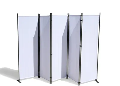 Produktbild von Grasekamp Paravent 5 teilig Weiss 268 x 167 cm Raumteiler Trennwand Sichtschutz