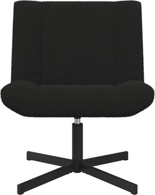 Produktbild von vidaXL Drehstuhl Schwarz 63 x 75 x 76 cm Schafsleder