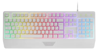Produktbild von Mars Gaming MK124, Volle Größe (100%), Kabelgebunden, USB, Membran Key Switch, RGB-LED, Weiß