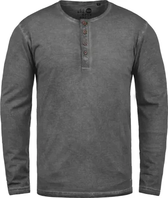 Produktbild von Solid SDTimur Herren Longsleeve Langarmshirt Shirt mit Grandad-Ausschnitt 100% Baumwolle Regular fit