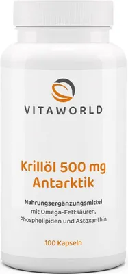 Produktbild von Vitaworld Krillöl Antarktik 500 mg Kapseln, 100 St. Kapseln