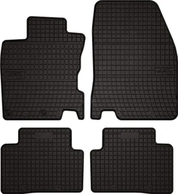 Immagine prodotto di Tappetini auto in gomma adatto per Nissan Qashqai II J11 (2013-2021, crossover) neri, set 4 pz, con fissaggi