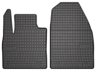 Image de Tapis avant en caoutchouc pour Ford Transit Courier II 2023- (monospace) – 2 pièces, noirs, sur mesure