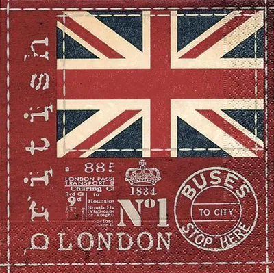 Produktbild von 20 Servietten British Flag - Britische Flagge 33x33cm