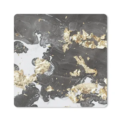 Produktbild von MuchoWow® Mauspad Mousepad Marmor - Weiß - Schwarz - Muster 30x30 cm - Mousepads - Maus Mat - Pad - Mausunterlage - Gaming