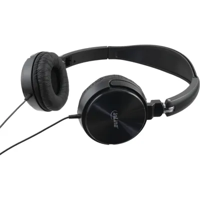 Produktbild von InLine 55351, PC/Spiele, stereophonisch, Kopfband, Schwarz, verkabelt, 2x 3.5 mm (1/8")