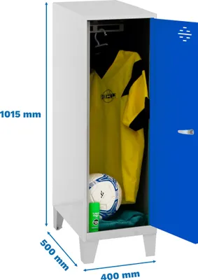 Produktbild von Simonrack Spind SIMONLOCKER DISM blau, grau 8425437121579, 1 Schließfach 40,0 x 50,0 x 101,5 cm