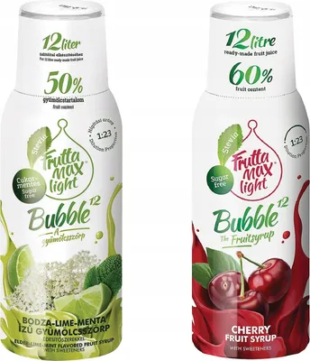 Obrázok produktu pre Sirupy Fruttamax limetková mäta bez čerešní, 500 ml, 2 ks