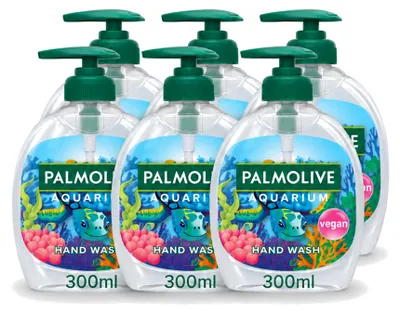 Productafbeelding van 6 x Palmolive Aquarium handzeep - Veganistisch - 300 ml - Voordeelverpakking - 6 stuks