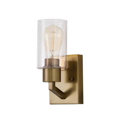 Immagine prodotto di Applique Contemporanea Deryn Acciaio Ottone Naturale 1 Luce E27