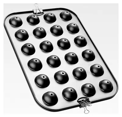 Produktbild von Cake-Pops Maker Set 38,5 x 26,5 cm, Backform für Kuchen am Stiel, inkl. Zubehör (Stiele, Tüten & Halter), Farbe: Schwarz, Menge: 1 Stück