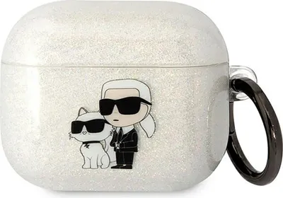 Immagine prodotto di Karl Lagerfeld Kla3Hnkctgt Airpods 3Cover Trasparente Glitter Karl&Choupette