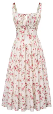 Produktbild von Damen Sommer Lange Kleider mit Blumenmuster