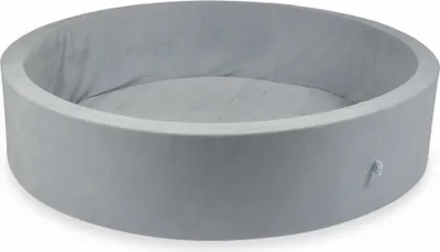 Obrázek produktu pro Kuličkový bazén 130x30cm Sametově měkký světle šedý - Bez koulí / Bez koulí