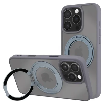 Immagine prodotto di Avizar, custodia ibrida per iPhone 16 Pro con anello di supporto, colore grigio