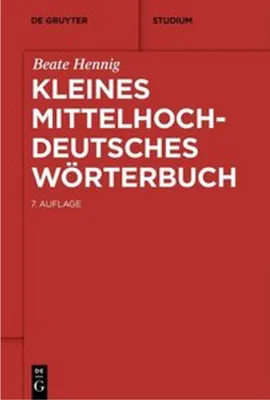 Obrázok produktu pre Kleines mittelhochdeutsches Wörterbuch