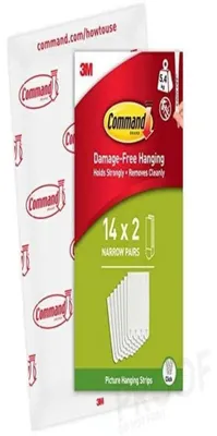 Selbstklebende Strips, 28 Stück, weiß, bis 5,4 kg, ohne Bohren