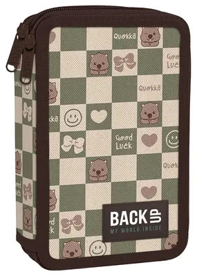 Imagen del producto de Estuche doble con accesorios DERFORM. Incluye una rejilla "Cute" de 20 x 13 x 5 cm