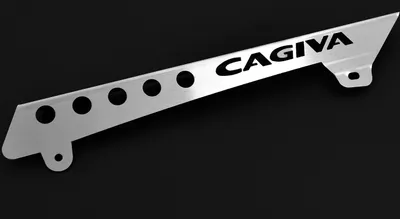 Productafbeelding van Kettingschutbeschermer, compatibel met Cagiva Mito 125, met zilveren logo