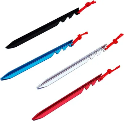 Produktbild von Zeltpfahl, robuste Metall-Erdbolzen, Campingpfahl, Planenanker, Zelthering, Aluminium, Outdoor, Strand, Campingzubehör für den Strand (8er-Pack)