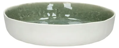 Image de Pomax Spiro : Assiette/Bol en porcelaine, vert émeraude, diamètre 24 cm, hauteur 5,5 cm