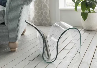 Produktbild von Beistelltisch >1022< in gehärtetes glas, Klarglas - 45x60x41cm (LxBxH)