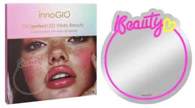 Obrázok produktu pre Kozmetické zrkadlo GIOperfect Vibes Beauty Neon LED