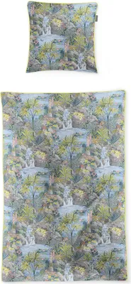 Produktbild von Irisette Mako-Satin Bettwäsche-Garnitur Tokio 8598 Farbe blau Größe 155x220+80x80