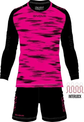 Produktbild von Torwartset Givova Kit Fuxia-Schwarz Rosa