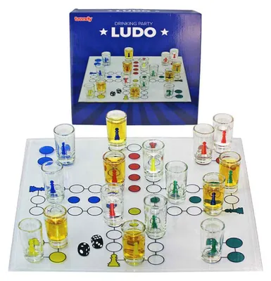 Obrázok produktu pre Pitíčka Ludo so skleničkami na panáky – cca 30 x 30 cm