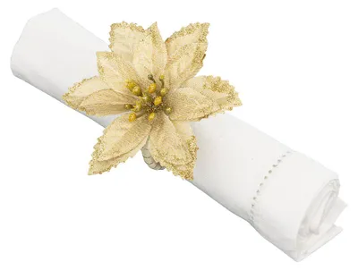 Image de Ronds de serviette, Étoile de Noël, lot de 2