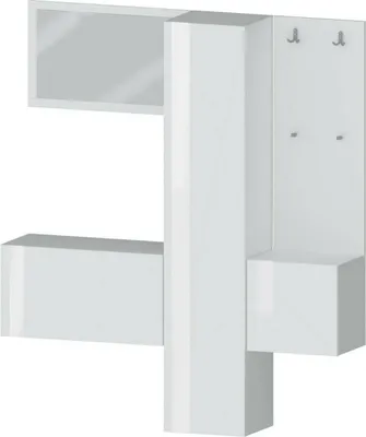 Produktbild von Dmora Garderobe Vernante 170x35x190h cm Weiß 32 Paare