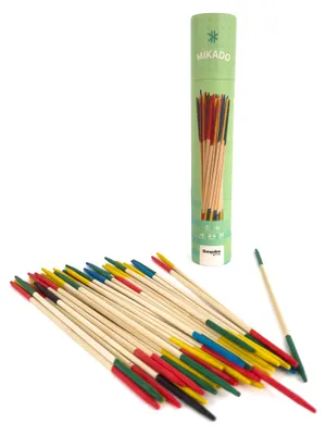 Obrázok produktu pre DEQUBE 940D00331 – spoločenská hra, Mikado, bambusové drevo, v tubuse, od 6 rokov