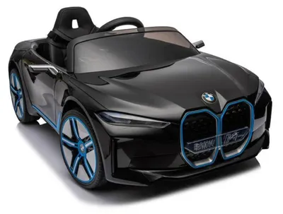 Produktbild von Elektro Kinderfahrzeug "BMW i4" - lizenziert - 12V7A Akku, 2 Motoren- 2,4Ghz Fernsteuerung, MP3, Ledersitz+EVA-Schwarz