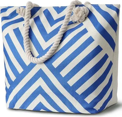 Produktbild von Famanu Strandtas XXL mit Reißverschluss - große Strandtasche für Reisen und Freizeit