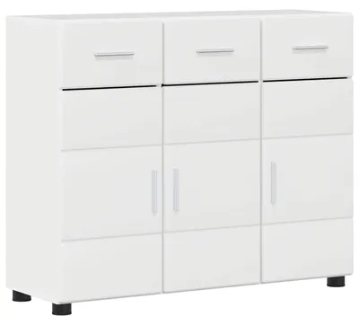 Obrázek produktu pro vidaXL Komoda FLORIN, 88,5 x 30,5 x 73 cm, vysoký lesk, bílá