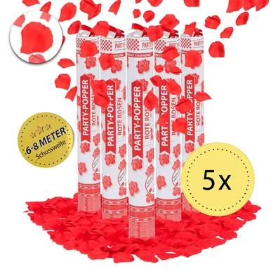 Produktbild von Party Popper 40cm Rote Rosen, 10er Set