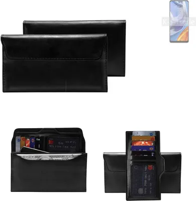 Produktbild von K-S-Trade Handy Hülle kompatibel mit Motorola Moto E32s Schutz Hülle Tasche Schutz Case Handytasche Kunstleder schwarz, 1x